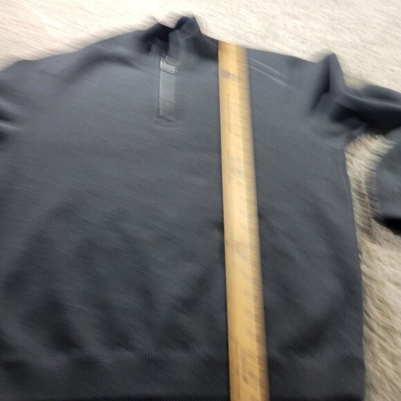 Tommy Bahama Sweater Mens Large Gray Blue Sweatshirt Reversible 1/4 Zip - Picture 3 of 7